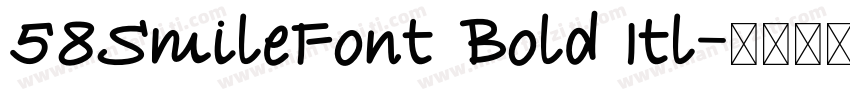 58SmileFont Bold Itl字体转换